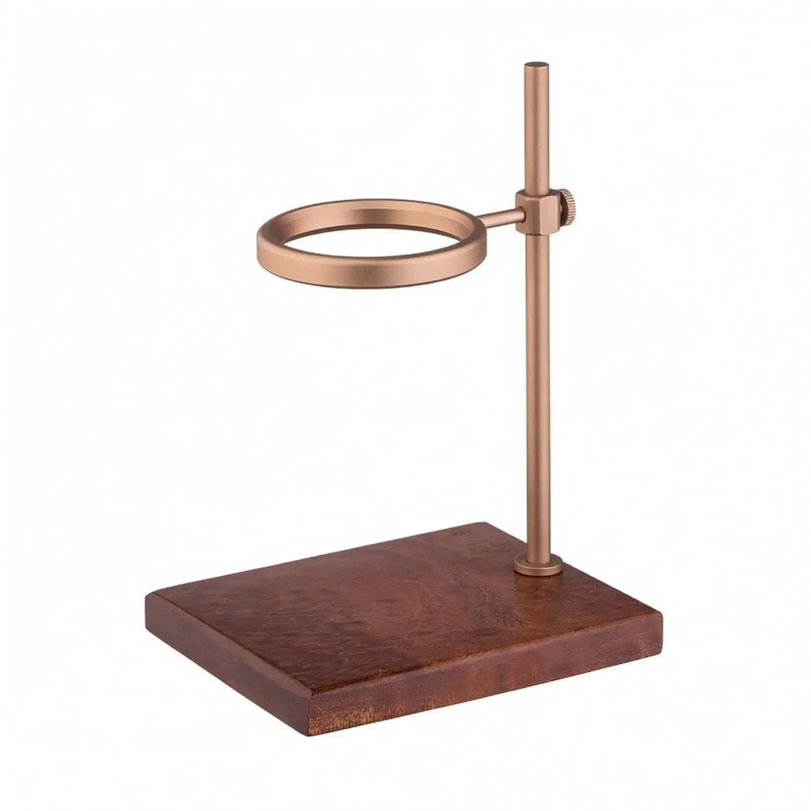 Coffee Dripper Stand Metal Frame Pour over Coffee Stand Brew Gear Wood Base Upright Design