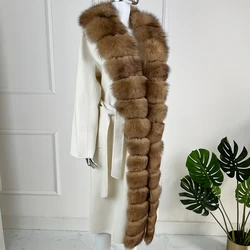 Natural Fox Fur Jacket Women Real Fur Coat Genuine Fox Fur Coat With Turndown Collar Women's Winter Coat Luxury High Quality