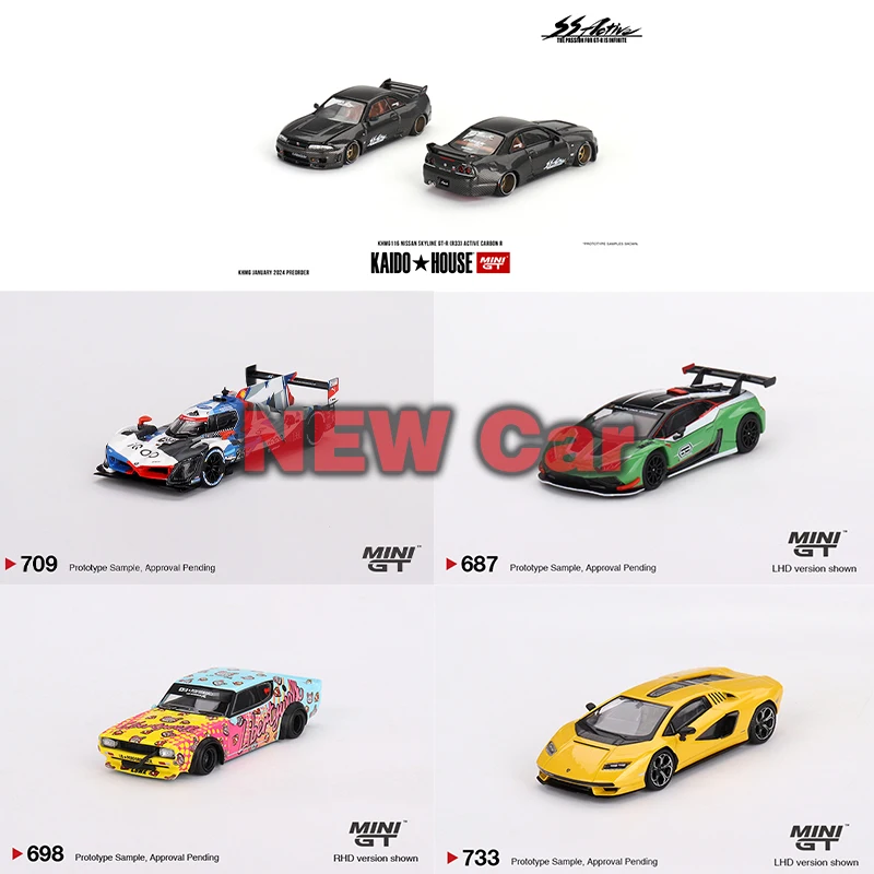 MINIGT  BMW M Hybrid V8 #25 BMW M Team RLL 2023 IMSA MGT00709-CH Kaido House + Nissan Skyline GT-R (R33) Activ Car Diecast