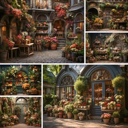 Floral Greenhouse Backgrounds Kids Adult Photography Props Child Baby Decors Spring Flower Potting Photo Backdrops