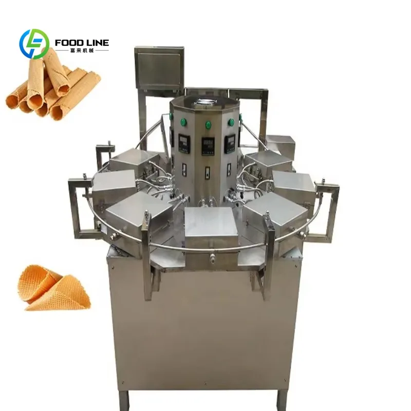 Customized Fully Automatic Waffle Cone Making Machine / Ice Cream Waffle Cone Maker for Sale
