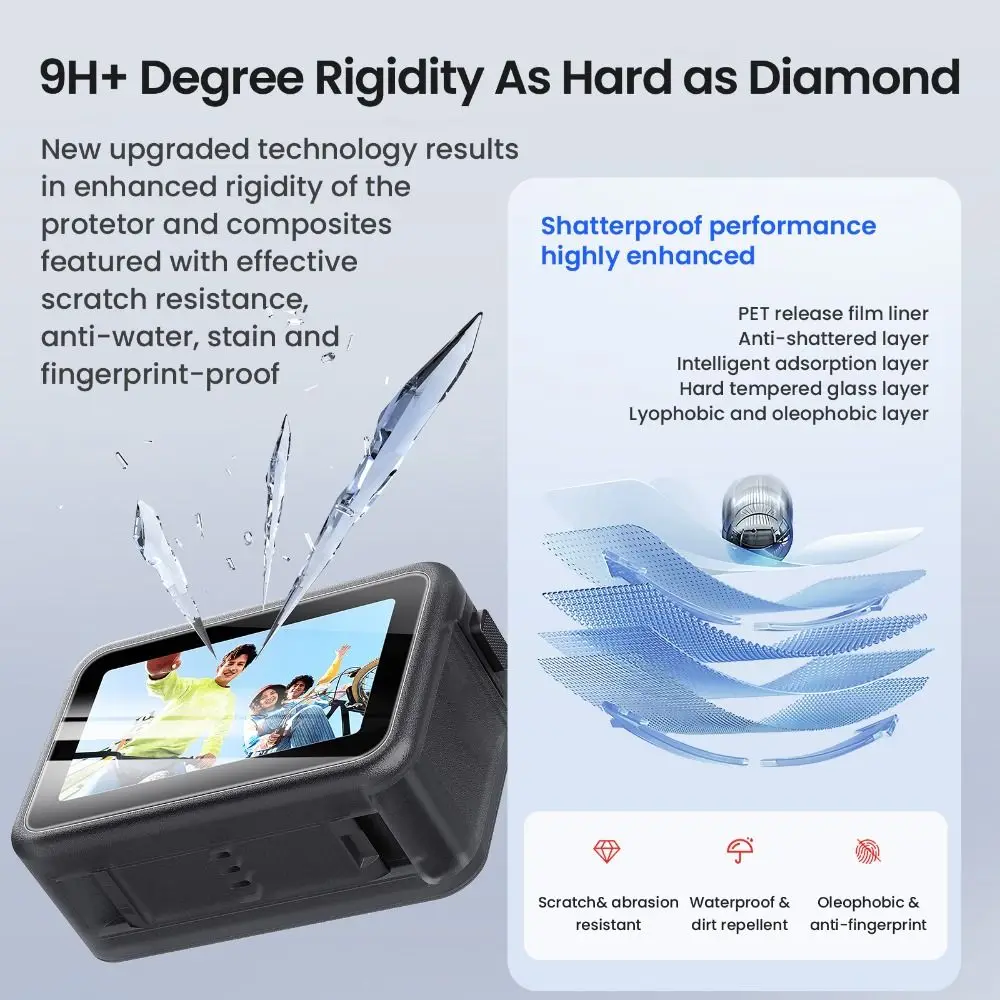 

Tempered Glass Screen Protector Anti-scratch 9H Lens Film Ultra-HD Protective Films for DJI Osmo Nano Action Camera Accessories