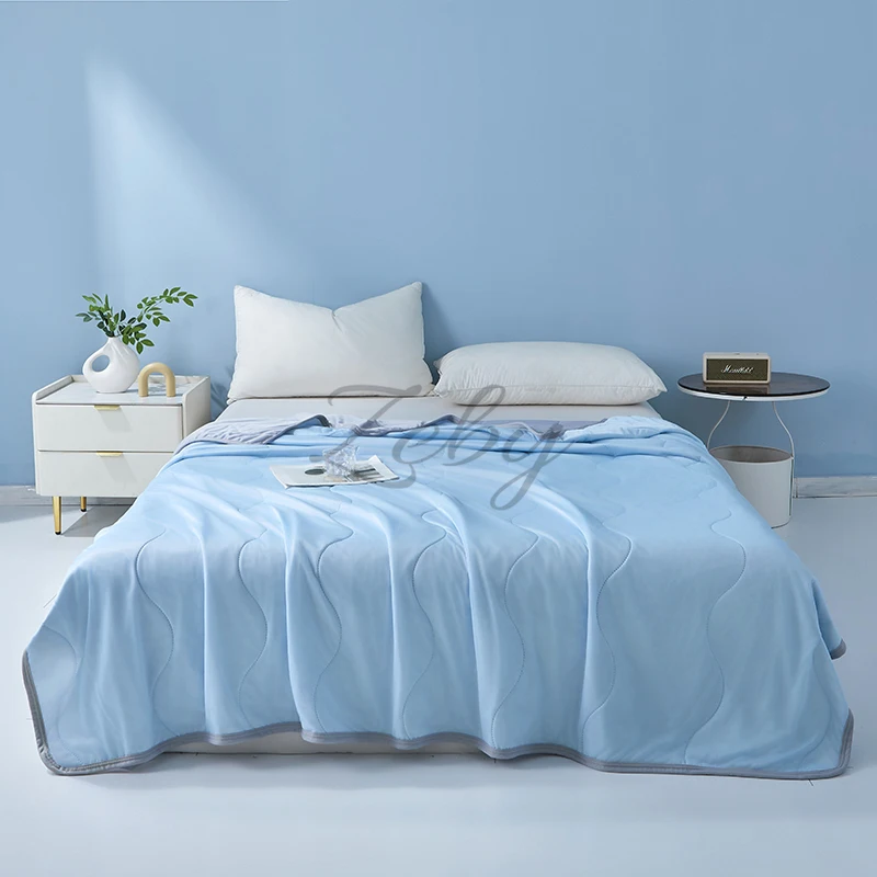 New Wave Pattern Cool Summer Blanket Natural Coolness Qulited Duvet Cooling Sensation Comforter Well-vetilated Queen King Quilt