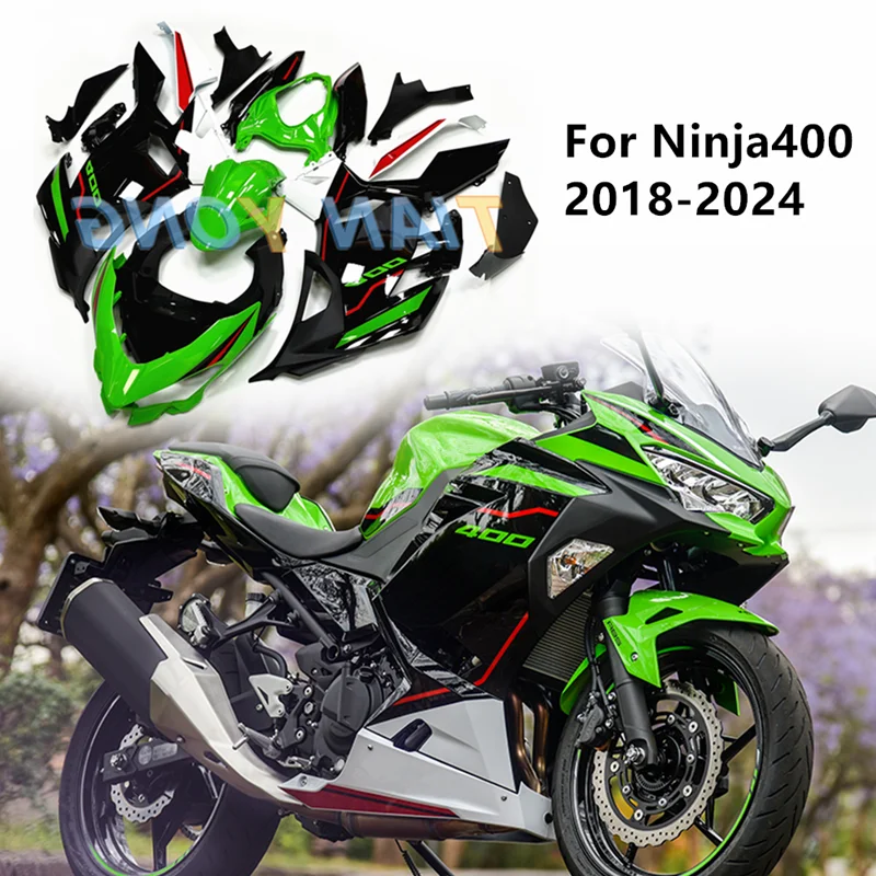 Motorcycle Full Fairing Kit For Ninja400 ninja 400 Bodywork Cowling Injection 2019 new green and red latte art 2018-2024