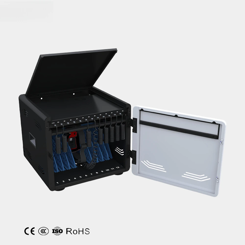 Optional 27W & 65w wall mounted charging cabinet for 12 devices tablet with lock for educational devices