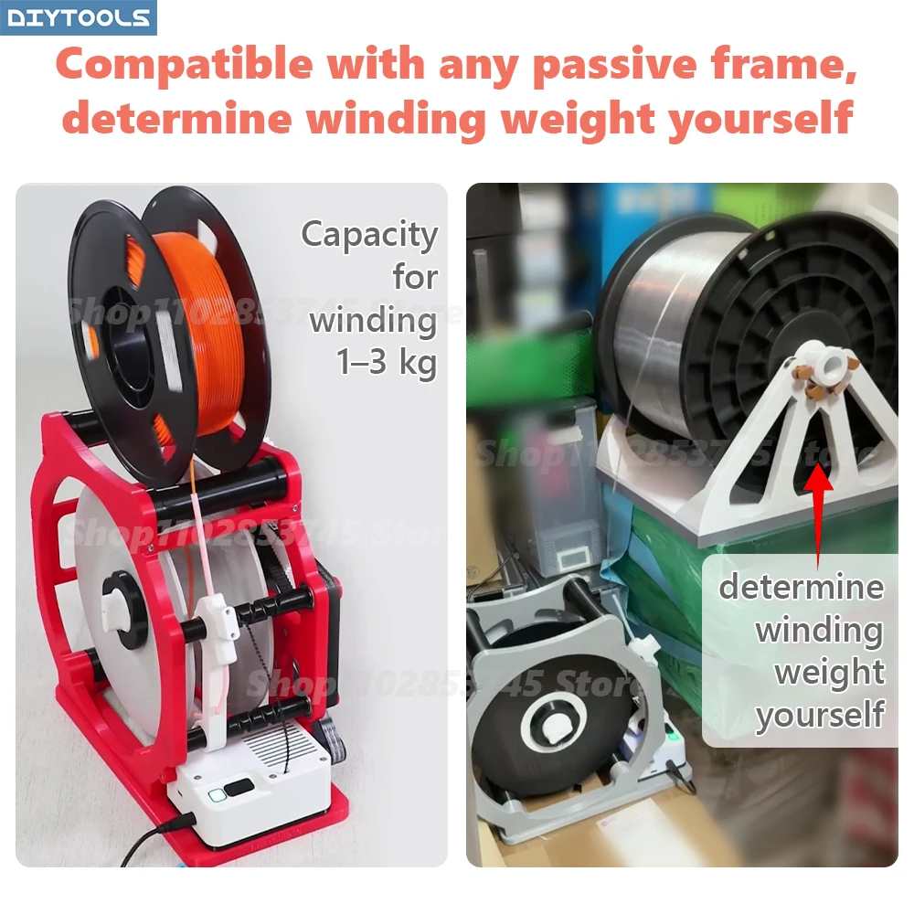 Electric Rewinder Wire Winder 3D Printing Coiler Consumables Reel Rewinding Machine Filament Spool DIY PETG Organizer Tool Grade