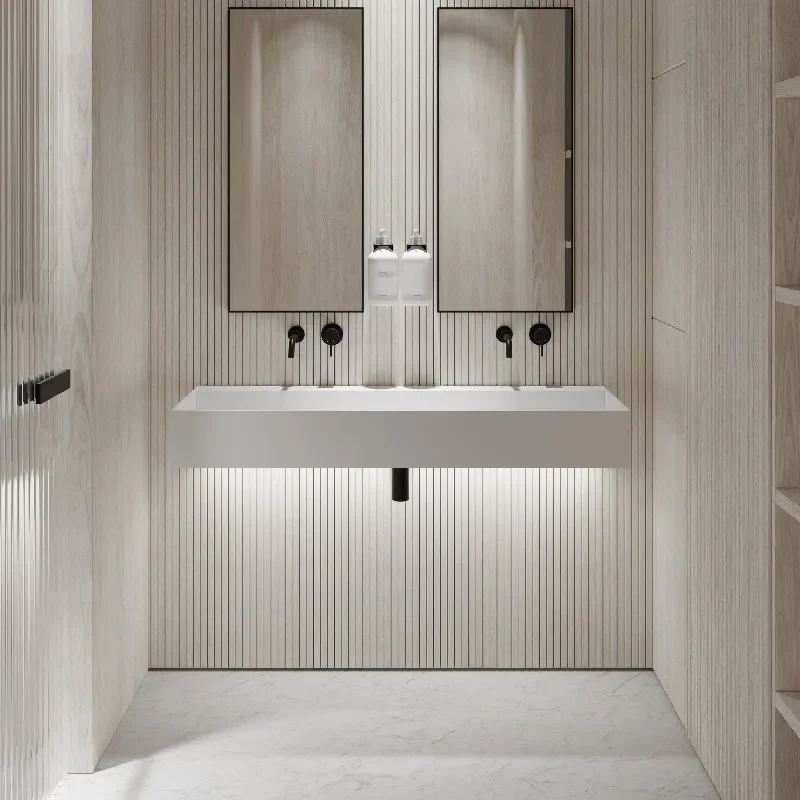 ultra-narrow thin edge bathroom balcony artificial stone washbasin washbasin washstand laundry pool washstand