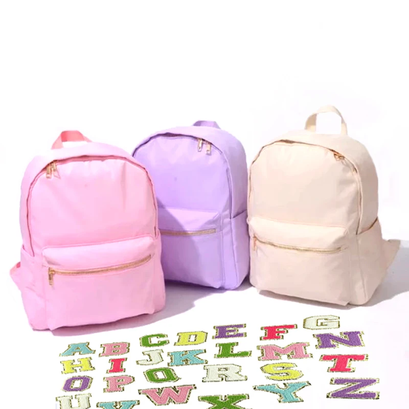 Large Capacity Travel BackPack Solid Color Nylon Waterproof BackPack Large School Bag for Teenage Girls Fashion College Student