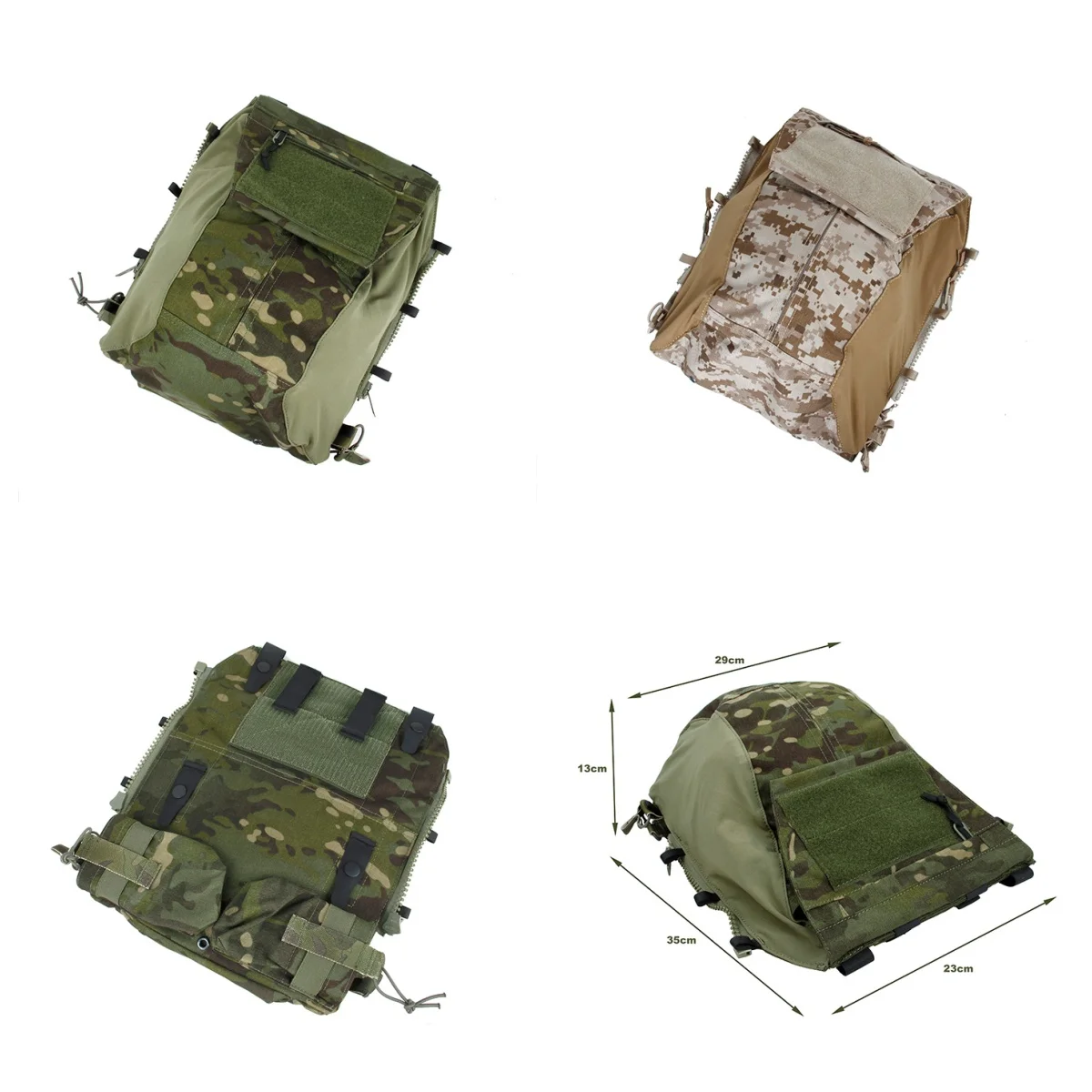 

3189-MCTP/AOR1 JPC2.0 Attack Backboard Hunting Vest Back Zipper Bag Imported Fabric