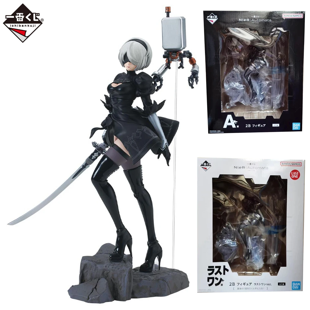 In Stock Original BANDAI Ichiban KUJI 2B (NieR: Automata Ver1.1a) 170 mm Brillante Anime Action Figure Model Collection Toys