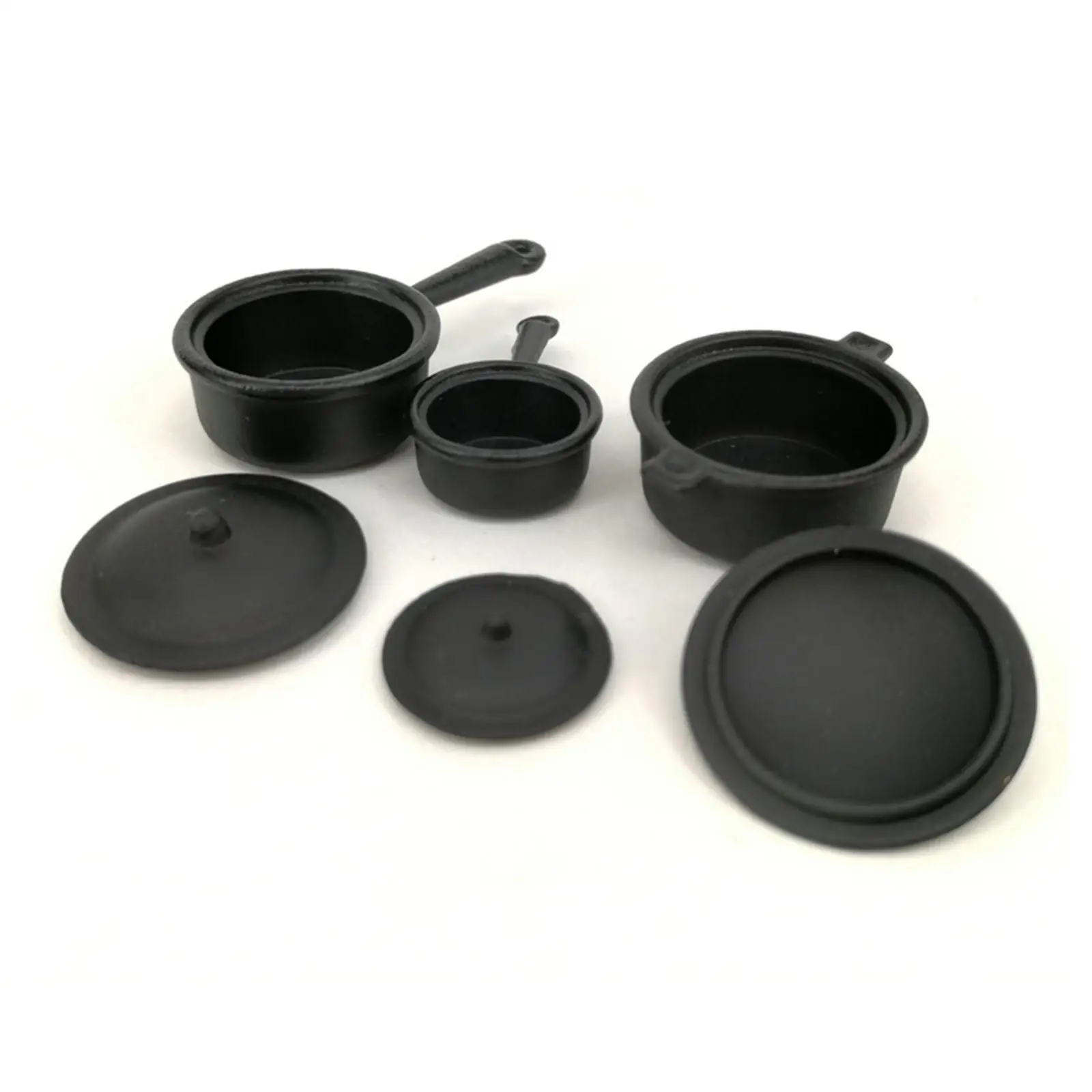 Miniature Alloy Cookware Set for 1 12 Dollhouse Kitchen Furniture Dolls House Pretend Play Accessories Decor