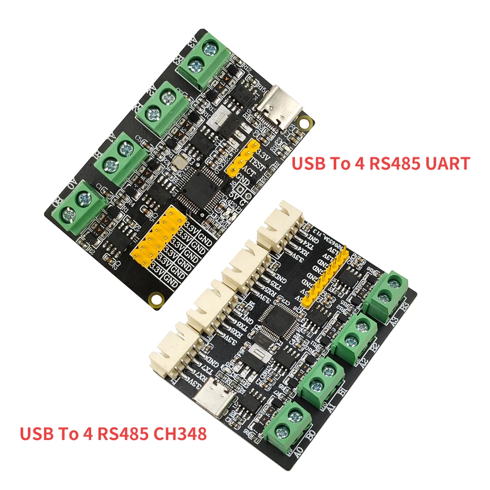 

USB-4 RS485 UART Макетная плата USB-4 RS485 CH348 4 TTL Модуль Многопортовый для RS485 UART