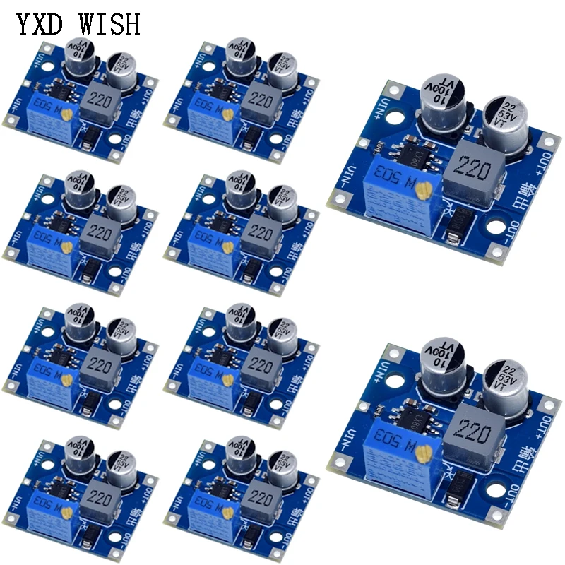 10pcs LX8015 DC-DC Adjustable Step-down Power Module Input 5-80V To 1-62V 1.5A DC DC Buck Power Converter BoardOver XL7015