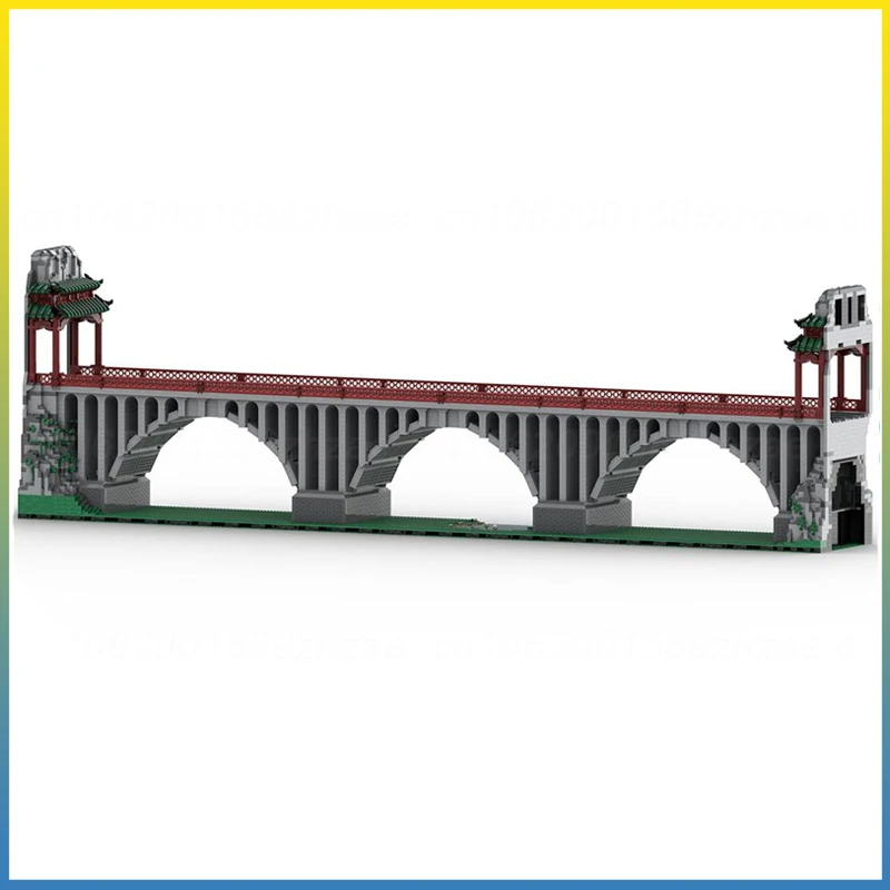 

Строительные блоки MOC, Азия, железнодорожный мост, встроенная модель выпускника, сделай сам, сборные кирпичи, развивающие креативные рождественские игрушки, подарки, 10556 шт.