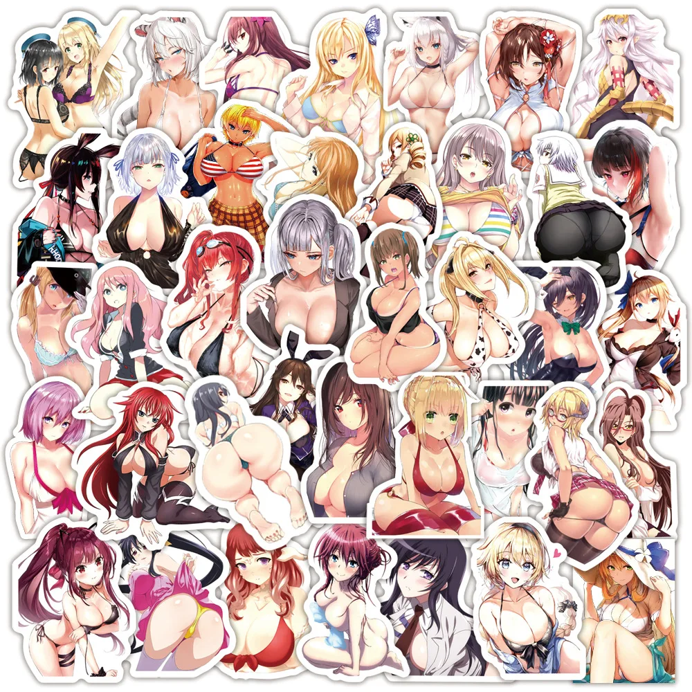 50pcs Non-repeating Cute Kawaii Two-dimensional Sexy Beauty Graffiti Stickers