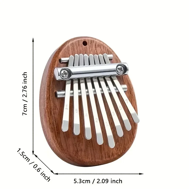 Mini pianoforte a pollice a 8 toni, pianoforte portatile per dita artigianali, comoda impugnatura sonora tridimensionale