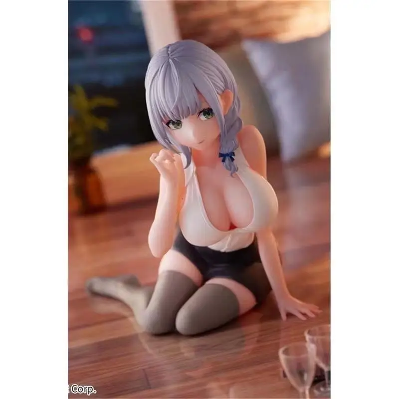 Sexy Toy Anime Decoration Original Painting Beautiful Girl Hololive Virtual Anchor Silver Noelle Leisure Time Figure Toys Model