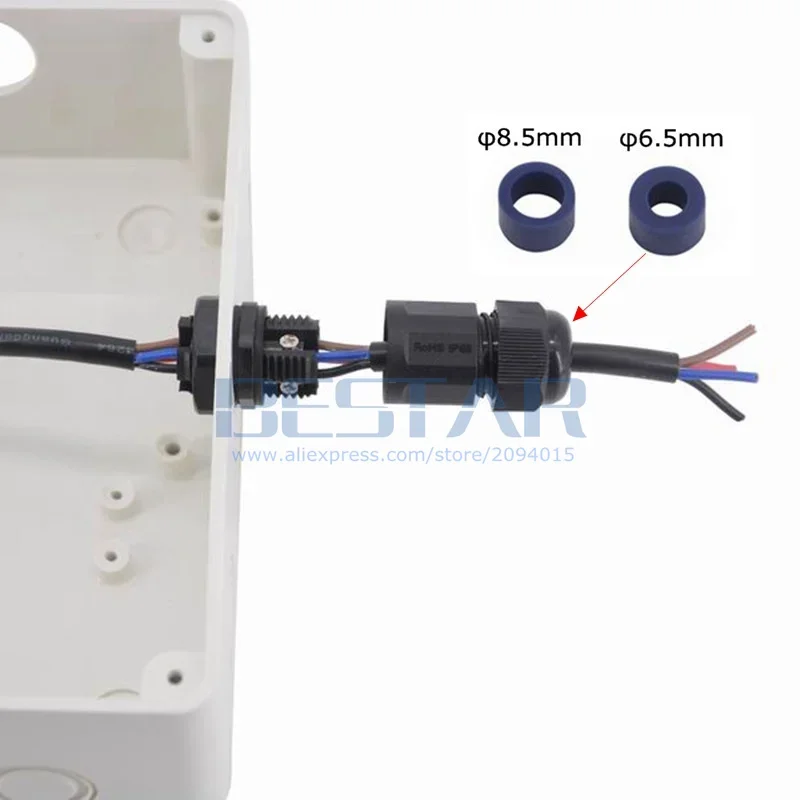 IP68 กันน้ํา Connector สายไฟ 2 ขา 3 ขา 4 ขา M16 Sealed Terminal High-Power ขั้วต่อกันน้ํา