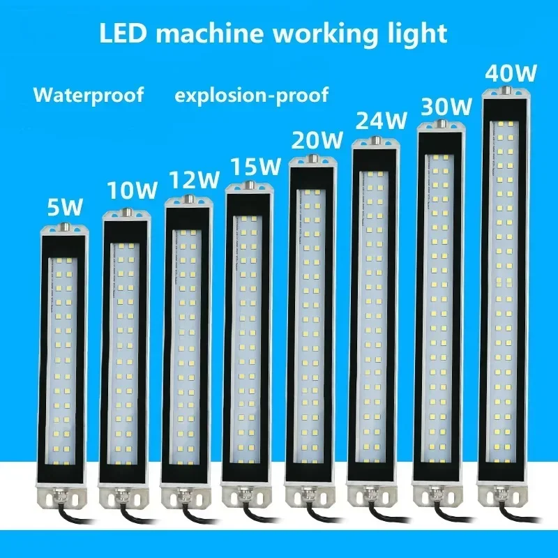 LED 작업장 선반 작업등, 산업용 CNC 공작 기계 작업등, 방수 재봉 조명, 알루미늄 합금 램프, 110-220V