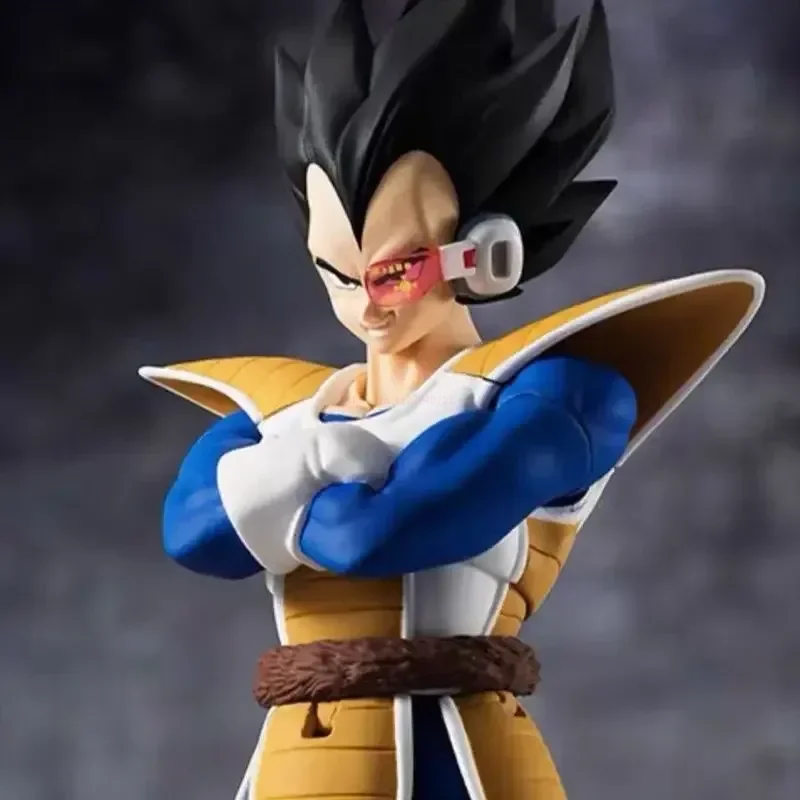 Figura de acción de Dragon Ball Z de 16CM, modelo de juguete coleccionable de PVC movible, SHFiguarts, Vegeta, articulación articulada, Super Saiyan Combats