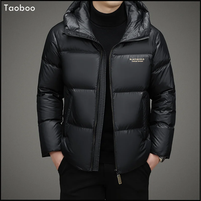 

Taoboo 2023 Splicing Solid Hooded canada Male jackets Fashion Casual Goose Down Loose parkas Winter Highstreet Down jacket men