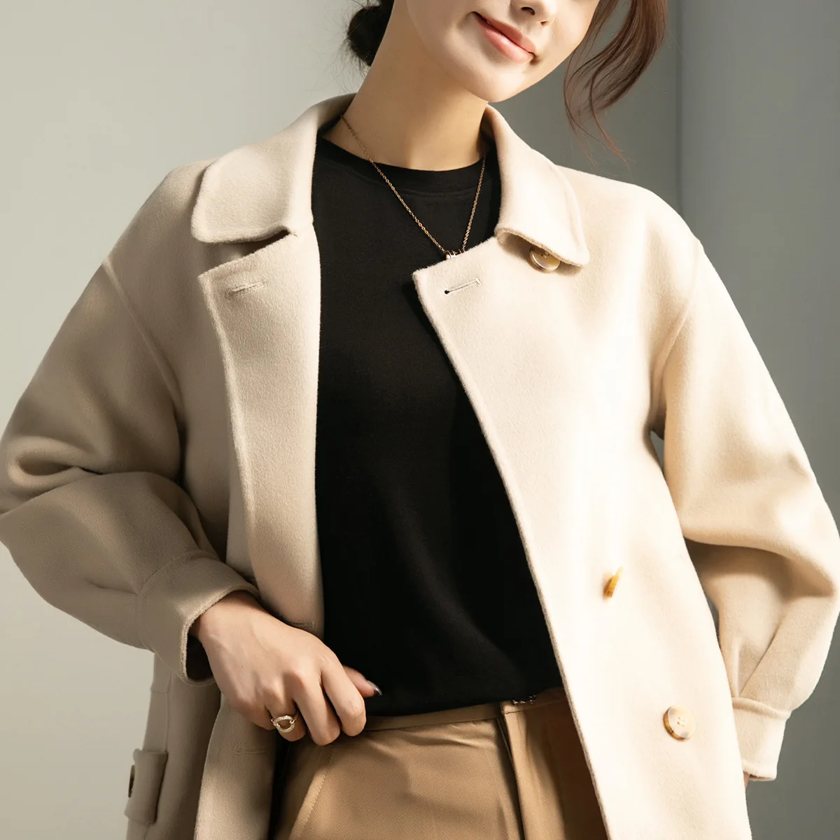 Boweylun مشروط القطن بلون جولة الرقبة قاع قميص الإناث الربيع والخريف جديد طويل الأكمام قمم تي شيرت المرأة