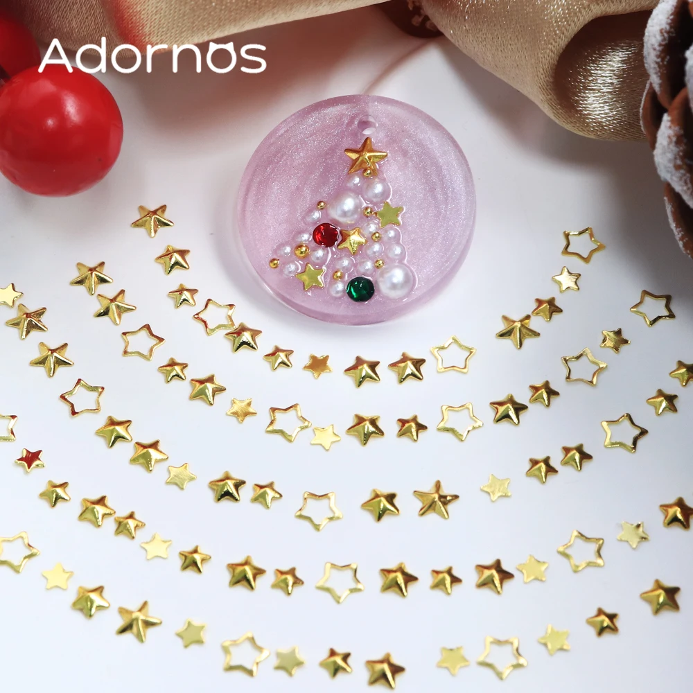 

3g Christmas Resin Filling Accessories Mixed Shiny Stars Metal Rivets Glitter Epoxy Resin Filler Christmas Gifts Keychain Decor
