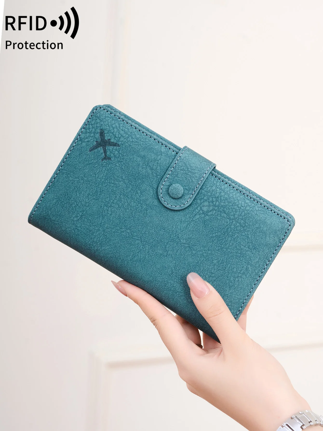 

NEW RFID Multifunctional Passport wallet Fashionable airplane pattern Travel Passport holder Portable Passport Protective Cover