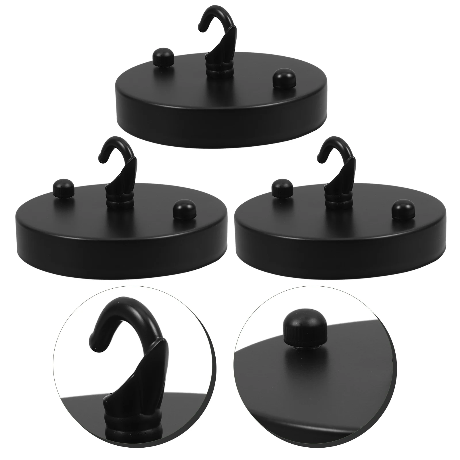 

3 Pcs 10cm Black Vintage Ch Canopy Kit Iron Mounting Plates for Pendant Light Fixtures Ceiling Decor Accessories