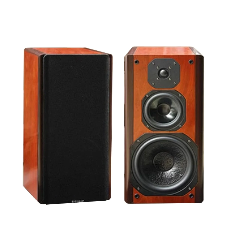 8 Inch 100W Bookshelf Speaker Three-Way Speakers Wooden Monitor Speakers Wooden Passive Fever Hifi Speakers  45-40KHz A Pair