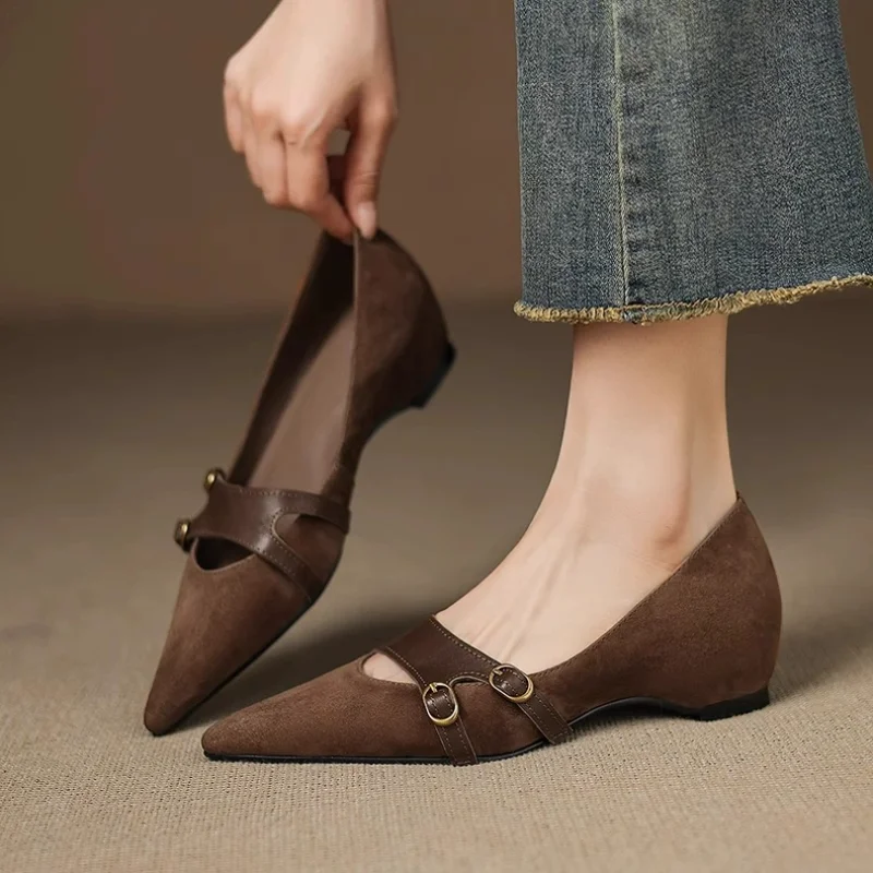 

Designer New 2025 Women Flats Shoes Fashion Pointed Toe Summer Loafers Party Sandals Elegant Dress Woman Brand Shallow Zapatos