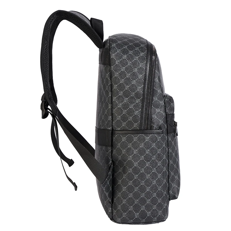 منقوشة طباعة حقيبة الظهر الرجال الفاخرة الأزهار بولي Leather جلد الرجال حقائب الظهر سعة كبيرة حقائب الكمبيوتر المحمول موضة حقيبة السفر في الهواء الطلق #5