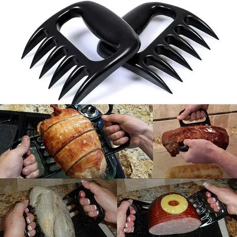 BBQ Accessories Meat Shredder Strong Pulled Pork Puller BBQ Fork Bear Claw Fruit Vegetable Slicer Cutters Cooking Tools