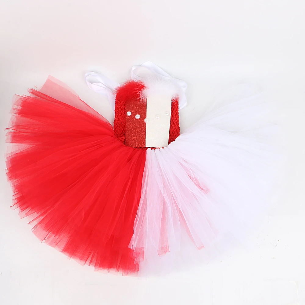 Red White Angels & Demons Costumes for Girls Kids Halloween Tutu Dress with Wings Evil Devil Cosplay Outfits Children Clothes