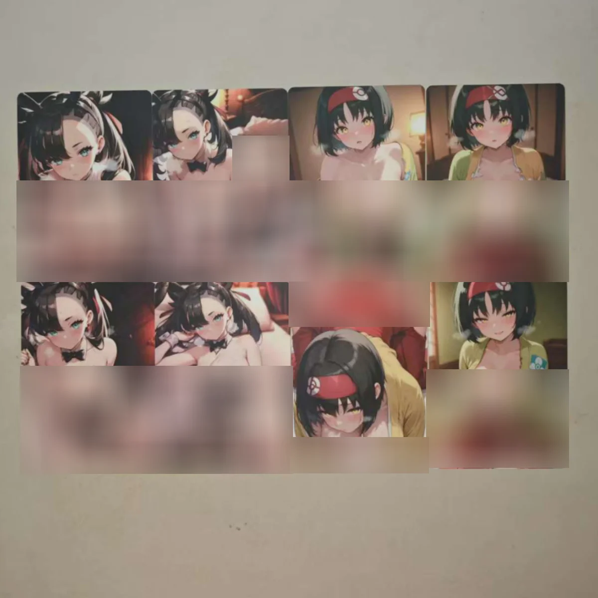 

Набор из 8 карточек-тренеров с карманом для карт, черные чулки, черная куртка Monster, Marnie Erika, DIY PTCG, коллекционные анимационные карточки