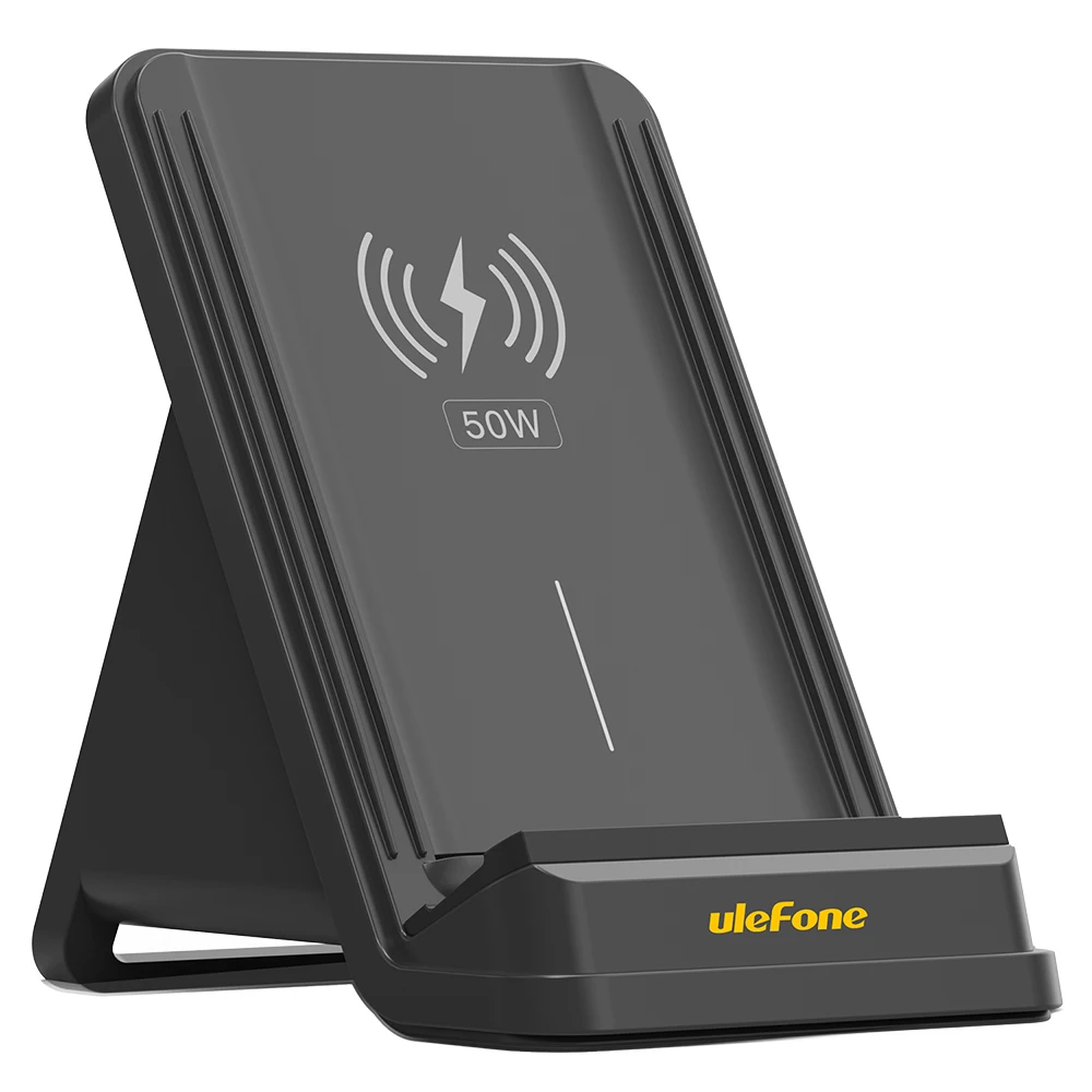 Ulefone WCS01 50 Вт Беспроводное зарядное устройство с воздушным охлаждением Подставка Ulefone Беспроводная зарядка Держатель телефона