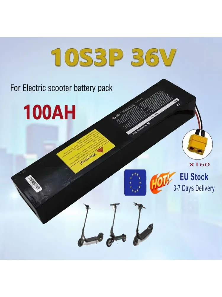 Verbeterde oplaadbare 10S3P 36V 10000mAh 42V elektrische batterij 18650 Lithium M365 voor XT60-JST XT30-JST XT60-SM XT60-stekker - afbeelding 2
