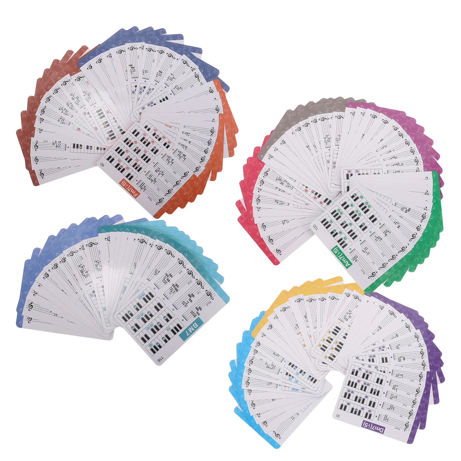 

1 Set Piano Chord Practice Cards Essential Chords Chart For Portable Paper Flashcard Set - Music Education Tool