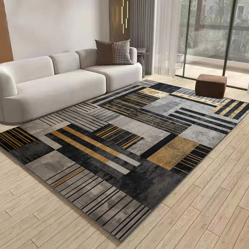 Light Luxury geometric Carpets for Living Room Modern Bedroom Decoration Carpet Home Sofa Area Rugs Cloakroom Balcony Floor Mats