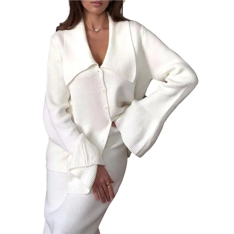 ABRT-Female 2 Piece Skirt Sets Long Sleeve Skirt Suits