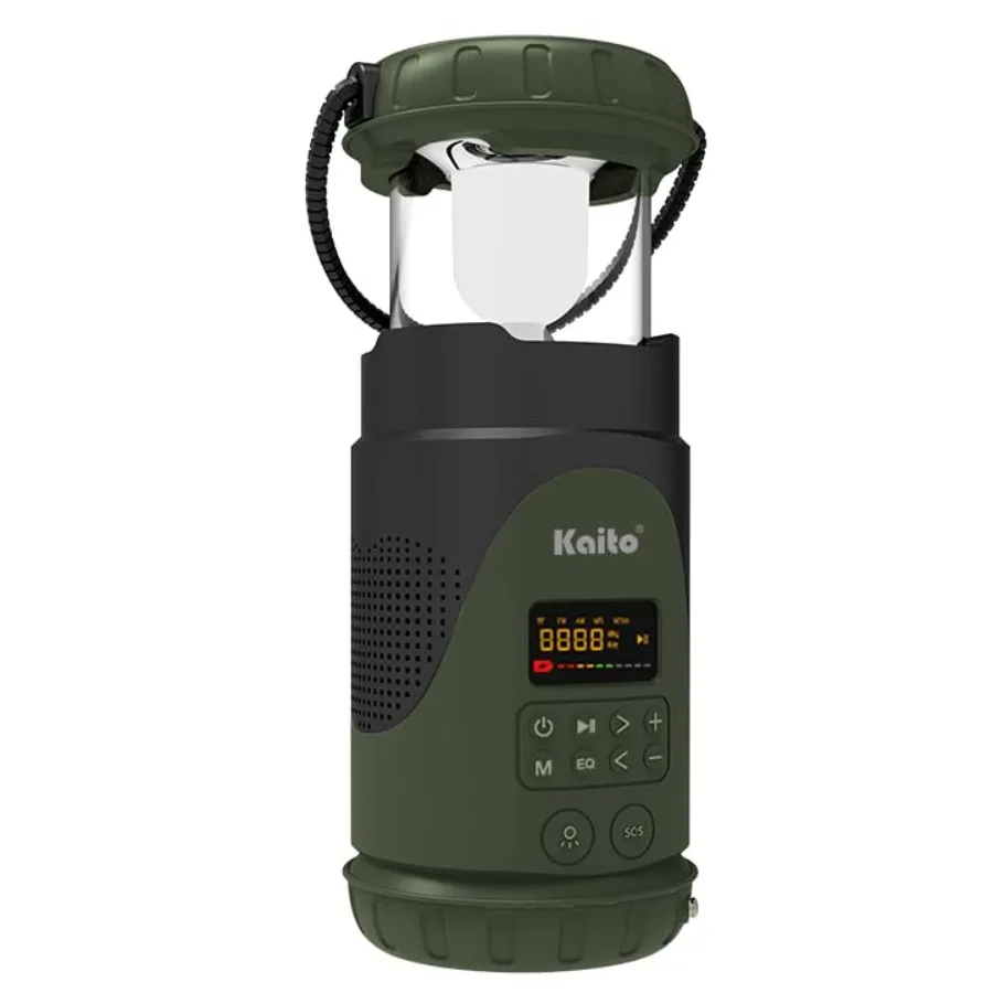 

Аварийный кемпинговый фонарь-прожектор KL101 с ручным динамо-генератором, солнечной зарядкой, аккумулятором 5000 мАч, AM/FM-радио и водонепроницаемостью