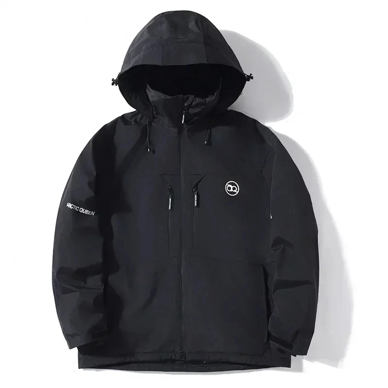 2025 Giacche da sci Abbigliamento da neve femminile Antivento Capispalla da uomo Donna Sport invernali Top da sci Cappotti da snowboard all'aperto con cappuccio