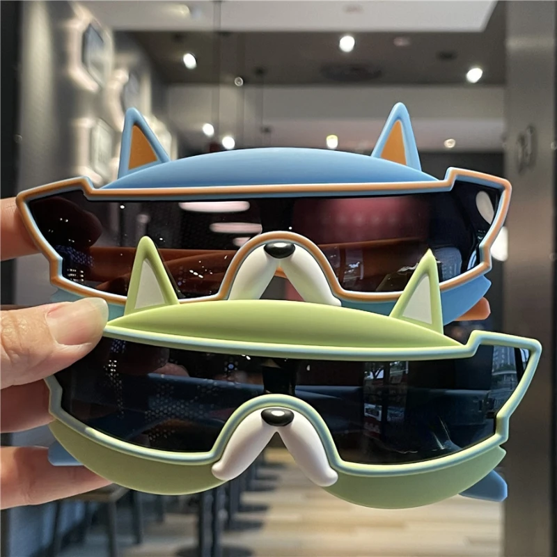 Integrated lenses for children's sunglasses, soft silicone for boys to play cool, sunglasses for babies, polarized glasses