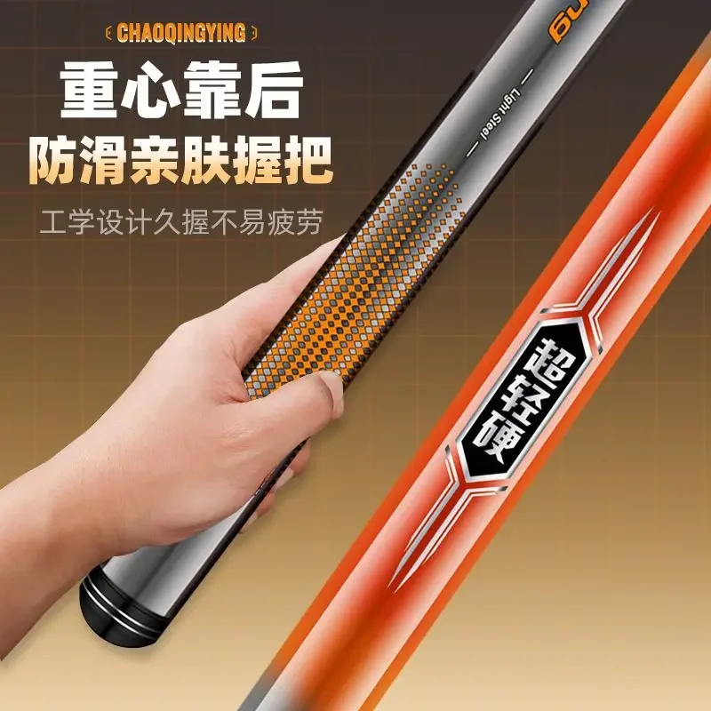 Fishing Rod Ultra Light Hard Carbon Fiber Fast Action Entry Level Black Pit Carp Freshwater Fishing Pole Multiple Sizes