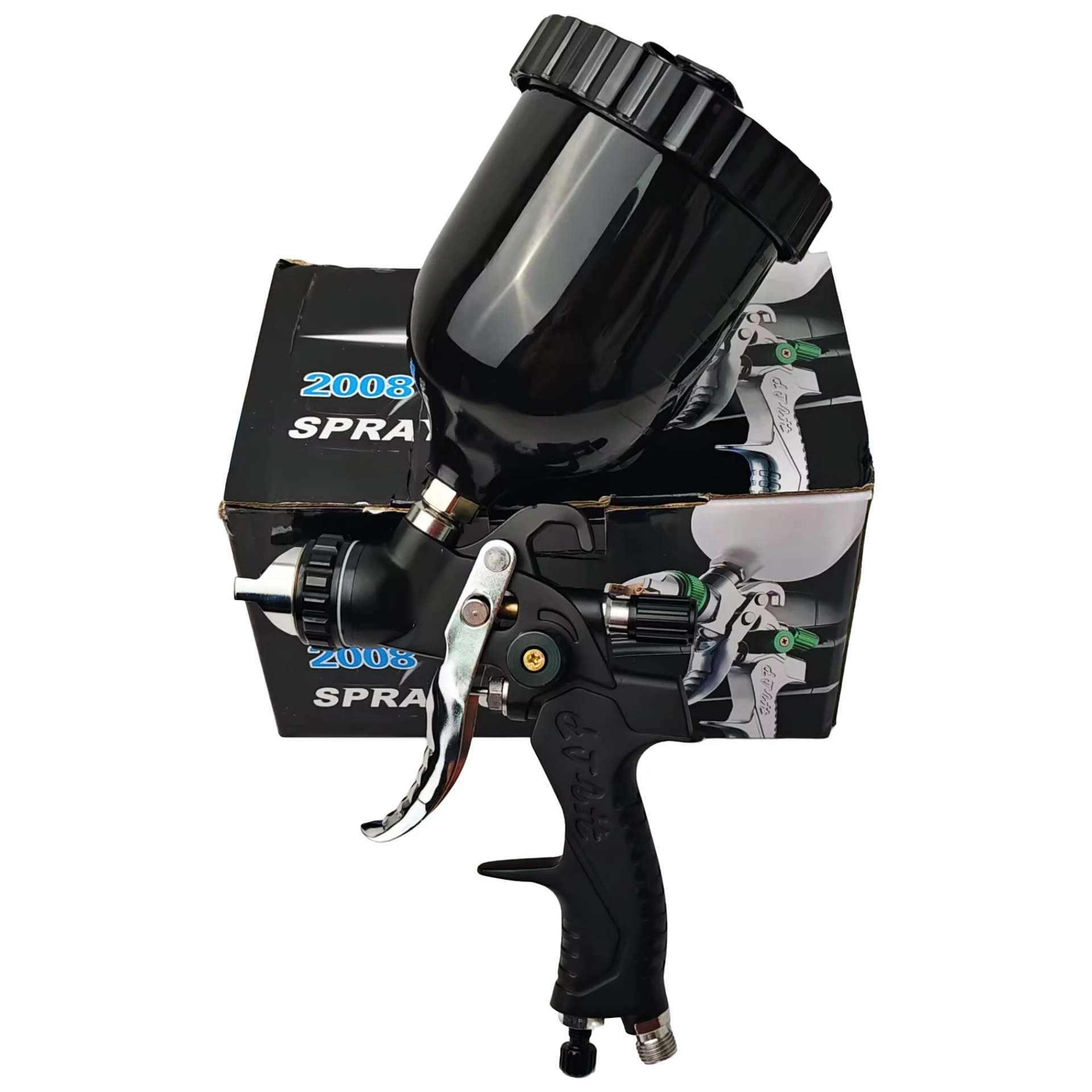 Professional HVLP Spray Gun 1.4/1.7/2.0 mm Steel Nozzle Portable Gravity Spray Gun DIY Spray Paint Kit Home Car Paint