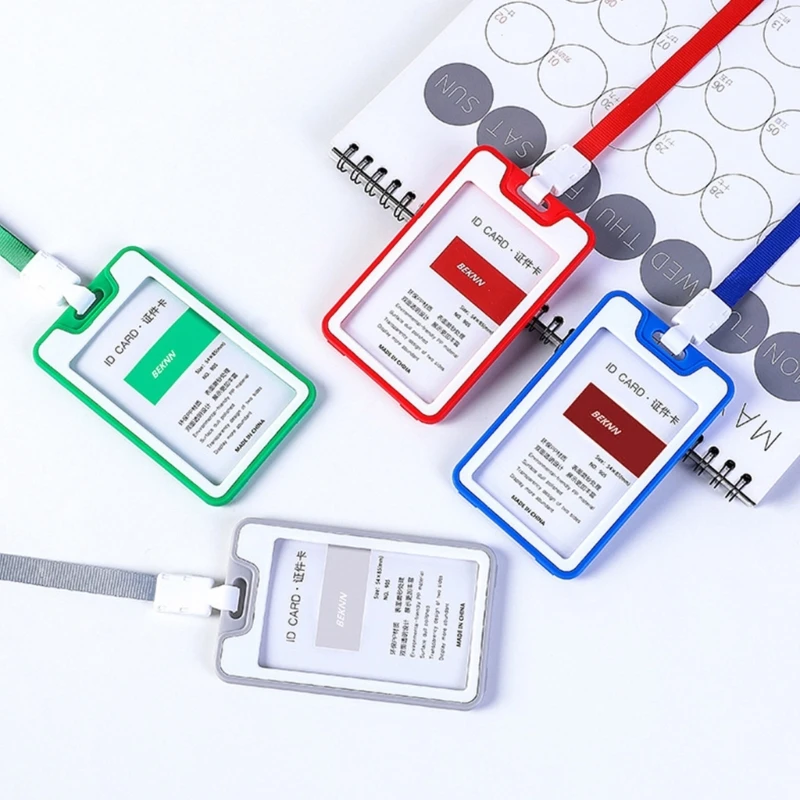 Bộ vỏ đựng thẻ chống nước có dây buộc Dung lượng 5 thẻ cho nhân viên văn phòng Thẻ Thẻ truy cập Thẻ xe buýt Dropship
