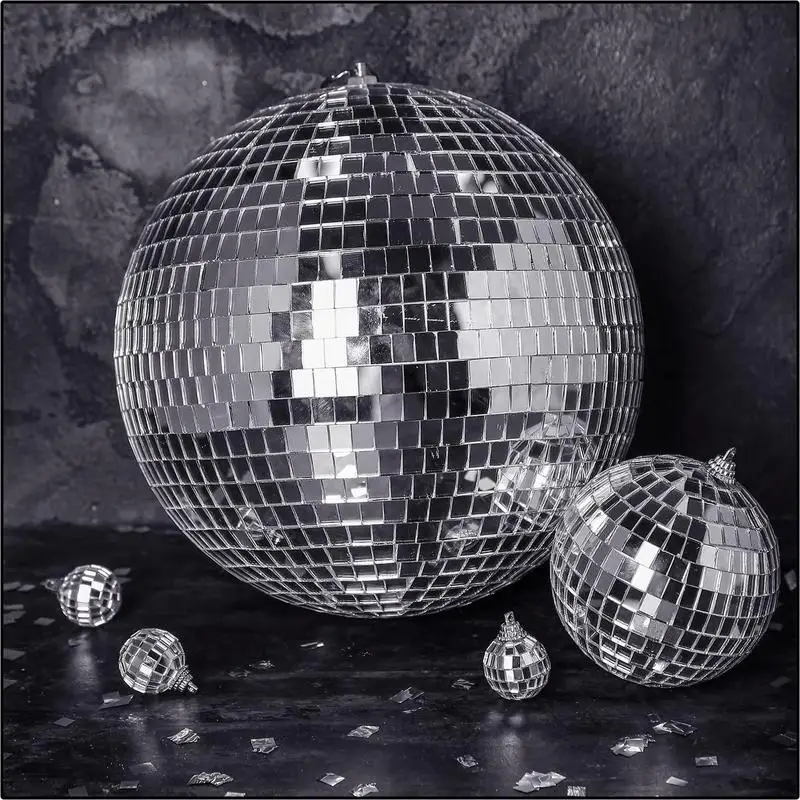ديسكو الكرة DIY الزجاج مرآة ملصقات ملصقات جدار ذاتية اللصق ديكور المنزل الجدار الديكور الديكور الداخلي الإبداعية