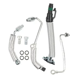 4PCS Turbo Oil Return Drain Line and Oil Feed Pipe Kit For Chevy Cruze Sonic Trax & Buick Encore 1.4 L4 55567067 55587854