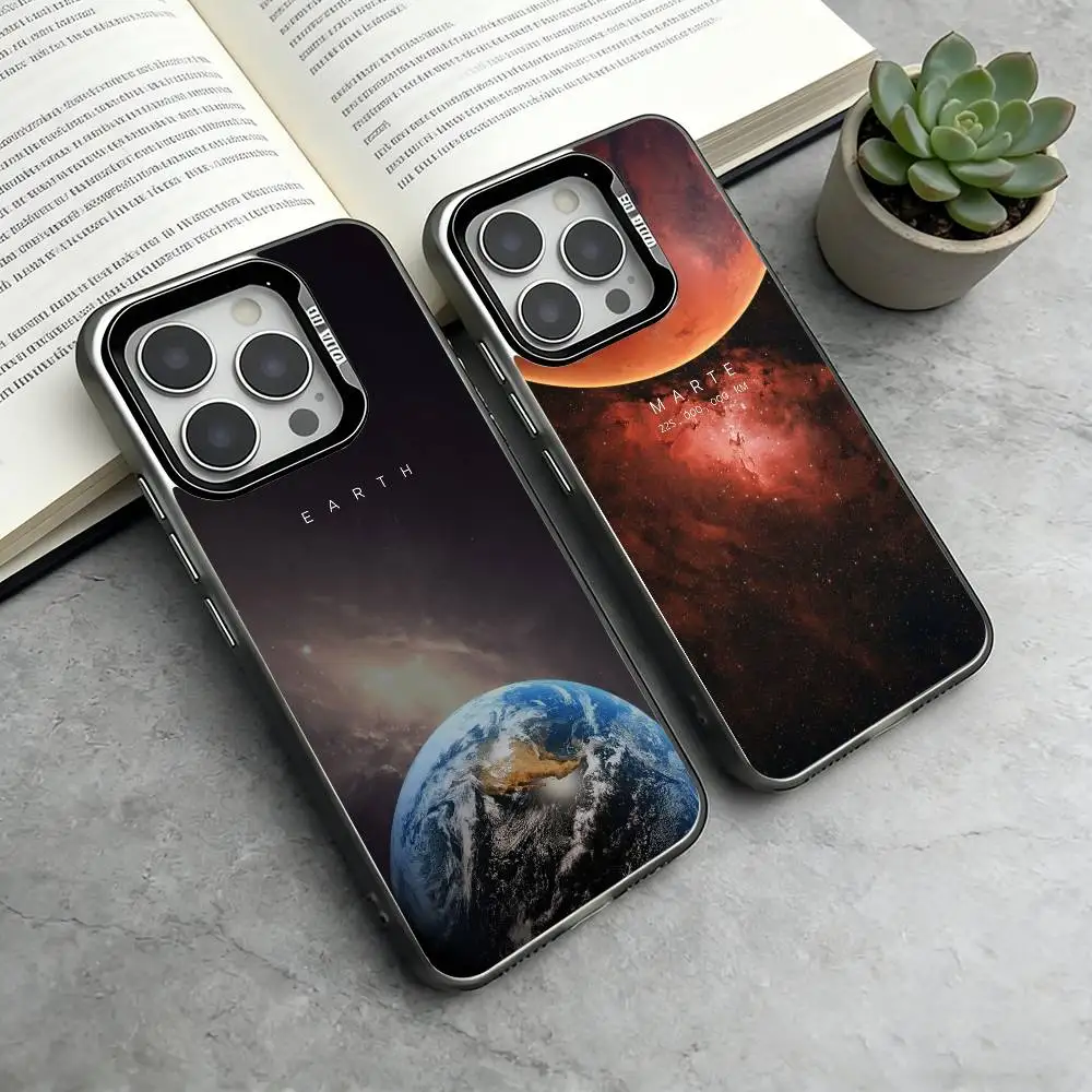 

The eight planets in space Phone Case For iPhone 17,16,15,14,13,12,11 Plus,Pro Max,XS,Colorful Silver Phone case Funda Cover