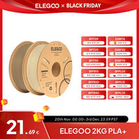 ELEGOO 1.75mm PLA+ Filament 2KG Set Plastic 3D PLA for Most FDM 3D Printers Dimensional Accuracy +/- 0.02mm 2pcs*1kg PLA+ Set